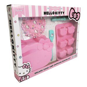 Hello Kitty Sanrio Shaped 23 PC Baking Gift Set Cake & Cupcake Silicone Mold NEW